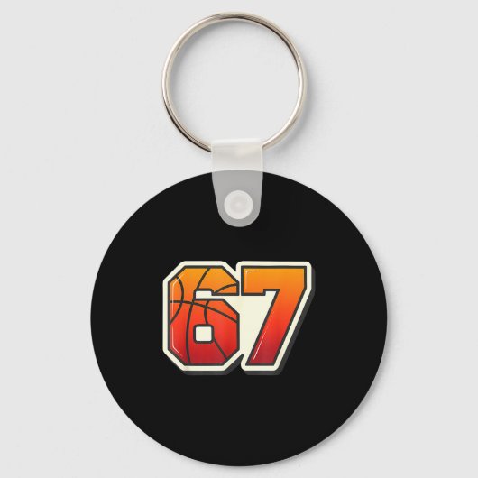 Funny 67 Meme Basketball Ice Cream Drip Six Seven  キーホルダー (正面)