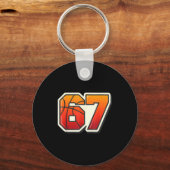 Funny 67 Meme Basketball Ice Cream Drip Six Seven  キーホルダー (正面)