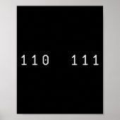 Funny 67 Meme Binary Code Computer Science Nerd Sl ポスター (正面)