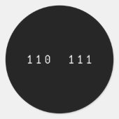 Funny 67 Meme Binary Code Computer Science Nerd Sl ラウンドシール (正面)