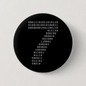 Funny 67 Meme Binary Code Tech Geek Digital Six Se 缶バッジ (正面)