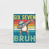 Funny 67 Meme Boys Kids 6 7 Dabbing Six Seven Bruh カード (正面)