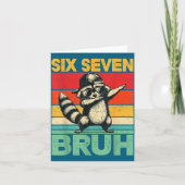 Funny 67 Meme Boys Kids 6 7 Dabbing Six Seven Bruh カード (正面)