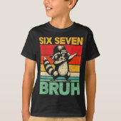 Funny 67 Meme Boys Kids 6 7 Dabbing Six Seven Bruh Tシャツ (正面)