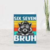 Funny 67 Meme Boys Kids Camo Hat Six Seven Bruh Ra カード (正面)