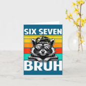 Funny 67 Meme Boys Kids Camo Hat Six Seven Bruh Ra カード (黄色い花)