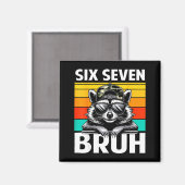 Funny 67 Meme Boys Kids Camo Hat Six Seven Bruh Ra マグネット (正面/裏面)