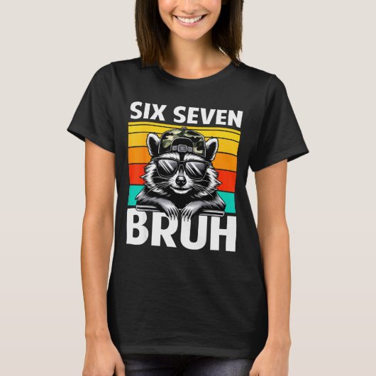 Funny 67 Meme Boys Kids Camo Hat Six Seven Bruh Ra Tシャツ (正面)