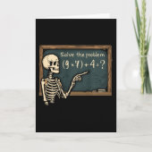 Funny 67 Meme Brainrot Joke Halloween Skeleton Mat カード (正面)
