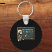 Funny 67 Meme Brainrot Joke Halloween Skeleton Mat キーホルダー (正面)