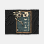 Funny 67 Meme Brainrot Joke Halloween Skeleton Mat フリースブランケット (正面(横))