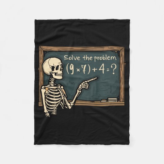 Funny 67 Meme Brainrot Joke Halloween Skeleton Mat フリースブランケット (正面)