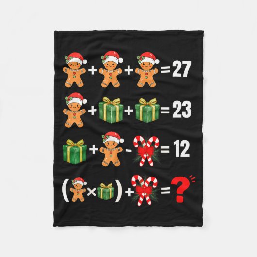 Funny 67 Meme Candy Merry Santa Math Teacher Chris フリースブランケット (正面)
