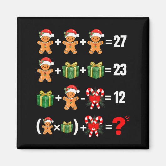 Funny 67 Meme Candy Merry Santa Math Teacher Chris マグネット (正面)