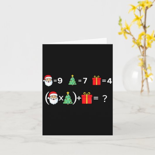 Funny 67 Meme Christmas Math Teacher Santa Six Sev カード (黄色い花)