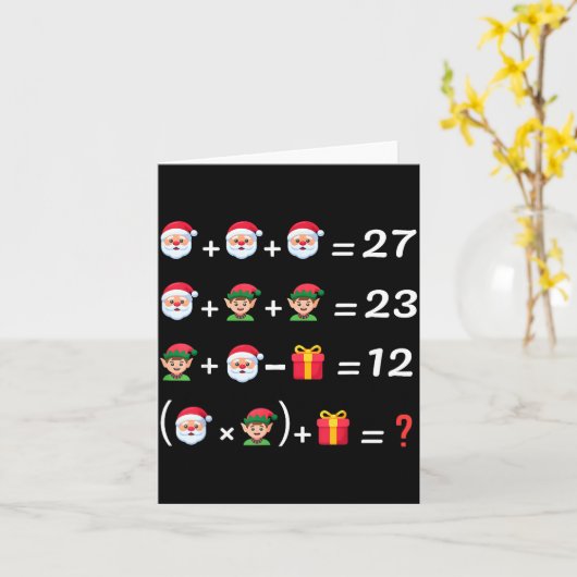 Funny 67 Meme Christmas Math Teacher Santa Six Sev カード (黄色い花)