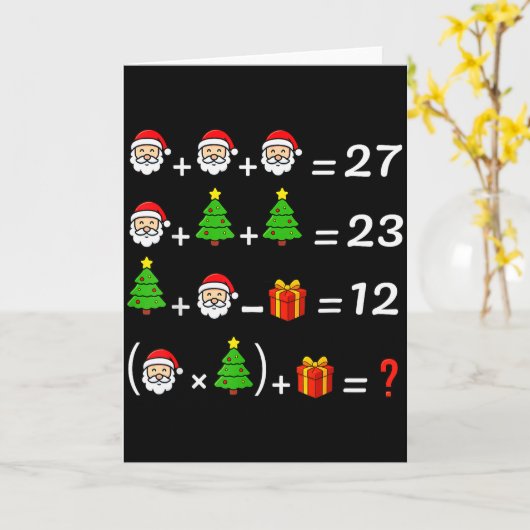 Funny 67 Meme Christmas Math Teacher Santa Six Sev カード (黄色い花)