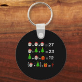 Funny 67 Meme Christmas Math Teacher Santa Six Sev キーホルダー (正面)