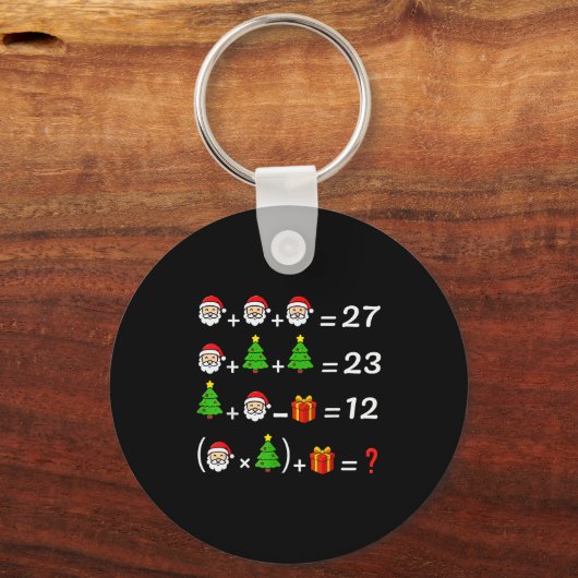 Funny 67 Meme Christmas Math Teacher Santa Six Sev キーホルダー (正面)