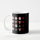 Funny 67 Meme Christmas Math Teacher Santa Six Sev コーヒーマグカップ (左)
