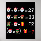 Funny 67 Meme Christmas Math Teacher Santa Six Sev ポスター (正面)