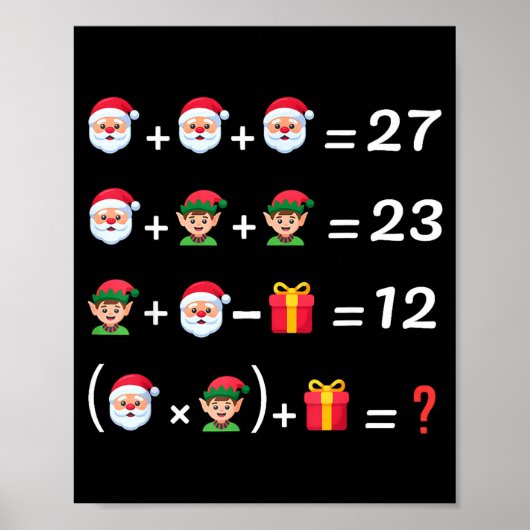 Funny 67 Meme Christmas Math Teacher Santa Six Sev ポスター (正面)