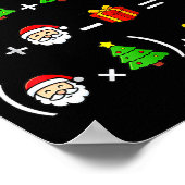 Funny 67 Meme Christmas Math Teacher Santa Six Sev ポスター (角)