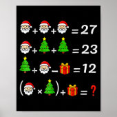 Funny 67 Meme Christmas Math Teacher Santa Six Sev ポスター (正面)