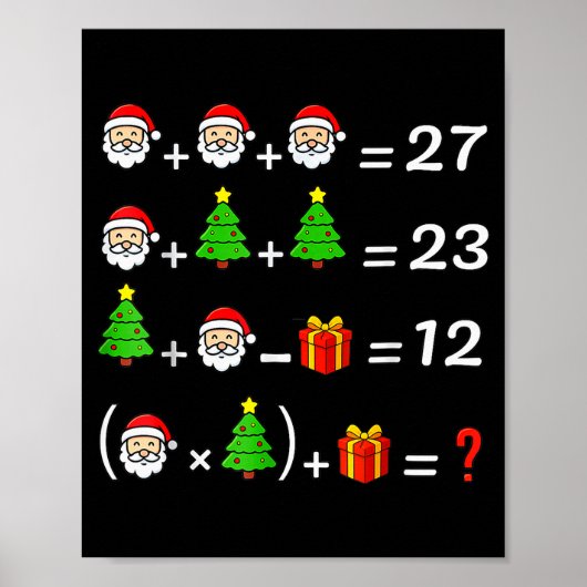 Funny 67 Meme Christmas Math Teacher Santa Six Sev ポスター (正面)