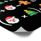 Funny 67 Meme Christmas Math Teacher Santa Six Sev ポスター (角)