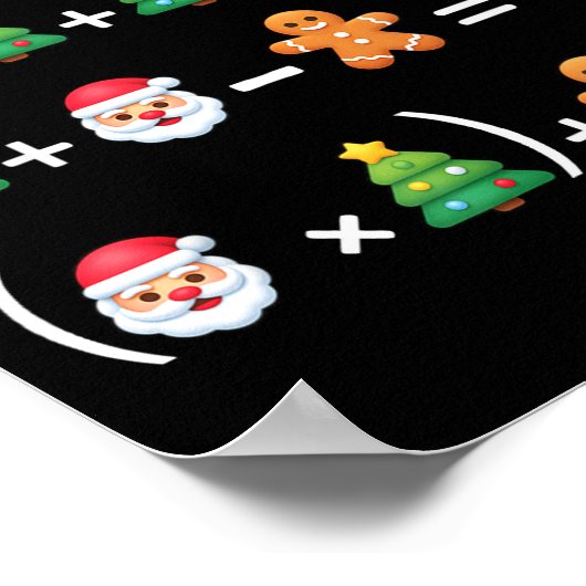 Funny 67 Meme Christmas Math Teacher Santa Six Sev ポスター (角)