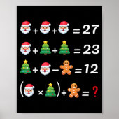 Funny 67 Meme Christmas Math Teacher Santa Six Sev ポスター (正面)