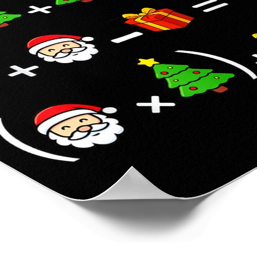 Funny 67 Meme Christmas Math Teacher Santa Six Sev ポスター (角)
