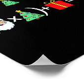 Funny 67 Meme Christmas Math Teacher Santa Six Sev ポスター (角)