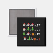 Funny 67 Meme Christmas Math Teacher Santa Six Sev マグネット (正面/裏面)