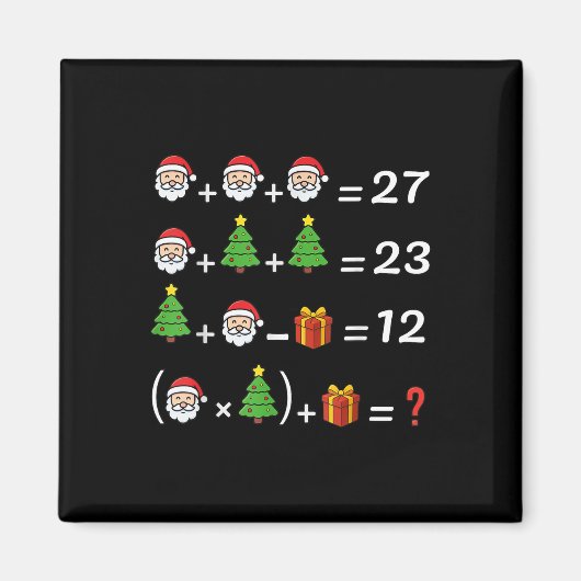 Funny 67 Meme Christmas Math Teacher Santa Six Sev マグネット (正面)