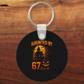 Funny 67 Meme Halloween Haunted Spooky Six Seven P キーホルダー (正面)