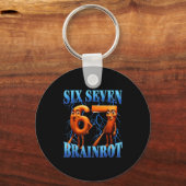 Funny 67 Meme Italian Brainrot Tung Tung Sahur Six キーホルダー (正面)