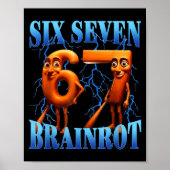 Funny 67 Meme Italian Brainrot Tung Tung Sahur Six ポスター (正面)