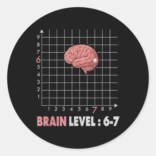 Funny 67 Meme Math Six Seven Teacher Brainrot Joke ラウンドシール (正面)