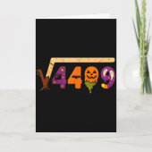 Funny 67 Meme Math Teacher 6 7 Halloween Square Ro カード (正面)