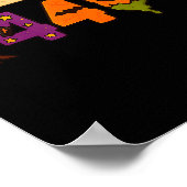 Funny 67 Meme Math Teacher 6 7 Halloween Square Ro ポスター (角)