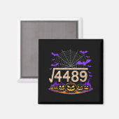 Funny 67 Meme Math Teacher 6 7 Halloween Square Ro マグネット (正面/裏面)
