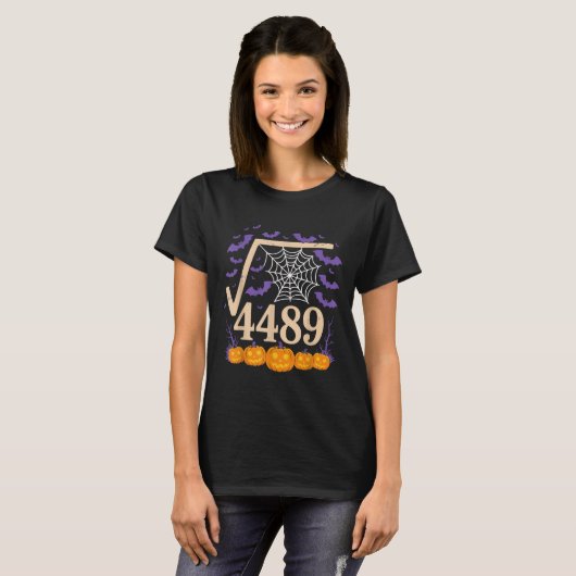 Funny 67 Meme Math Teacher 6 7 Square Root 4489 Tシャツ (正面フル)