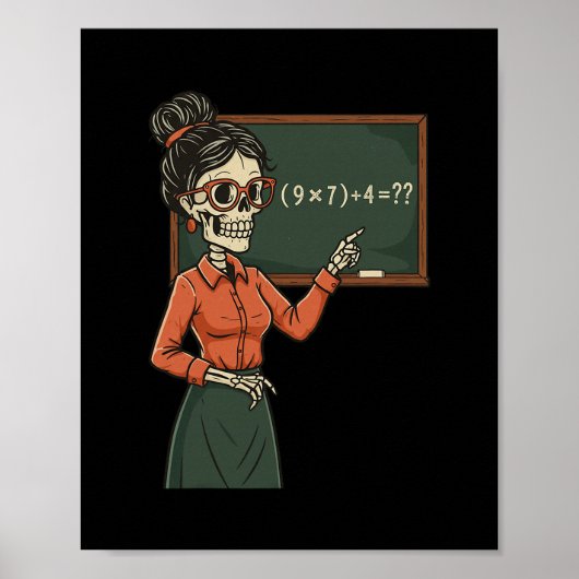 Funny 67 Meme Pemdas Elementary Math Teacher Brain ポスター (正面)