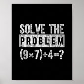 Funny 67 Meme Pemdas Elementary Math Teacher Brain ポスター (正面)