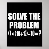 Funny 67 Meme Pemdas Elementary Math Teacher Brain ポスター (正面)