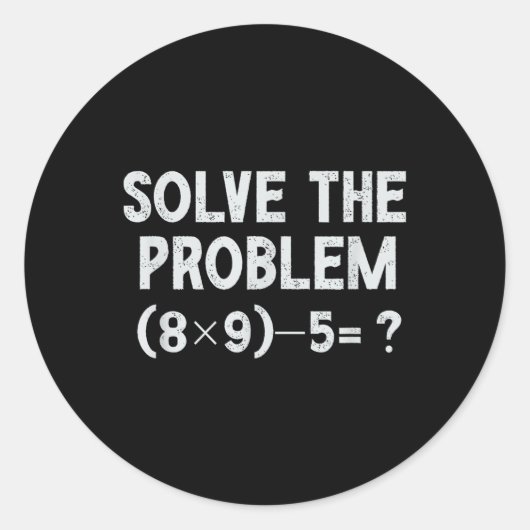 Funny 67 Meme Pemdas Elementary Math Teacher Brain ラウンドシール (正面)