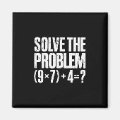 Funny 67 Meme Pemdas Math Teacher Brainrot Element マグネット (正面)