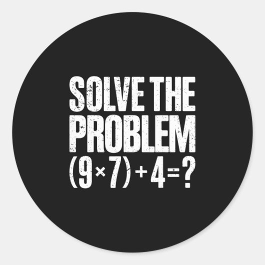 Funny 67 Meme Pemdas Math Teacher Brainrot Element ラウンドシール (正面)